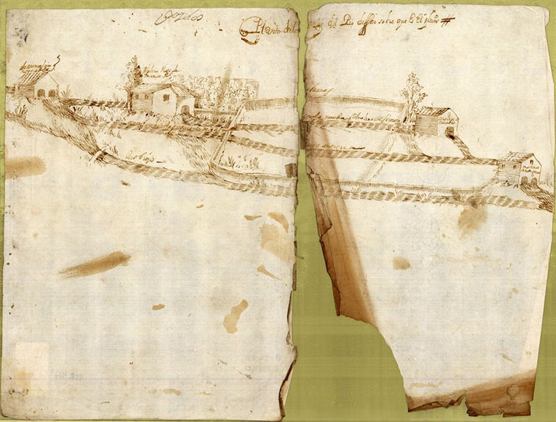 Plano dos muiños do ano 1600